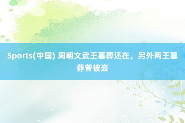 Sports(中国) 周朝文武王墓葬还在，另外两王墓葬曾被盗