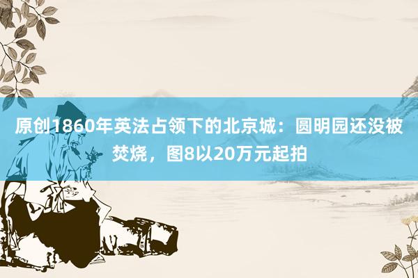 原创1860年英法占领下的北京城：圆明园还没被焚烧，图8以20万元起拍