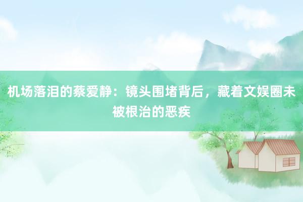 机场落泪的蔡爱静：镜头围堵背后，藏着文娱圈未被根治的恶疾
