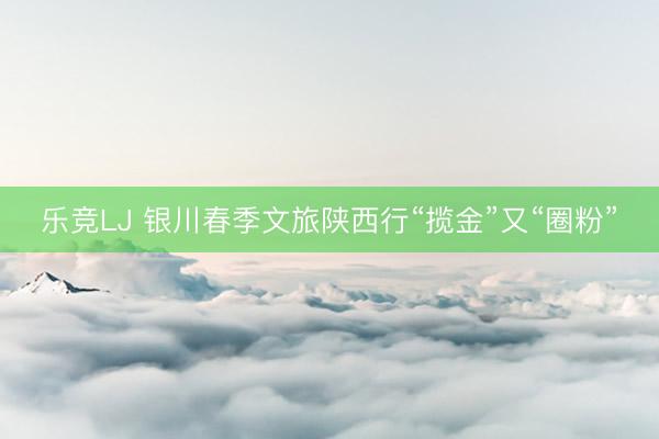乐竞LJ 银川春季文旅陕西行“揽金”又“圈粉”